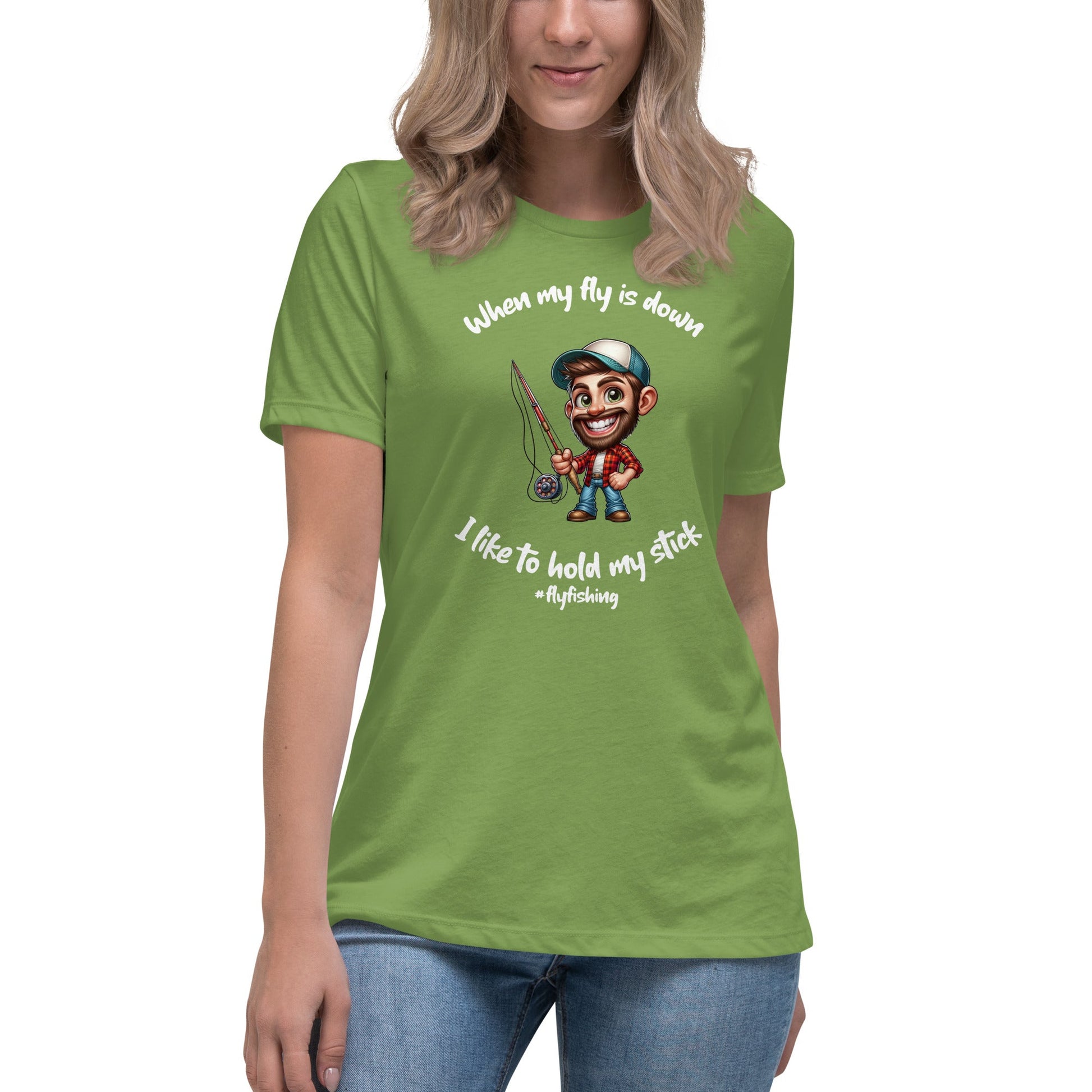 Liberty & Lead Apparel Leaf / S I Like to Hold My Stick - Women's Relaxed T-Shirt