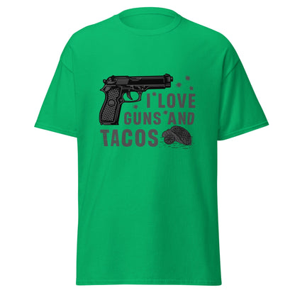 Liberty & Lead Apparel Irish Green / S I Love Guns and Tacos / Tacos and Guns / But First Tacos - Men's Classic Tee