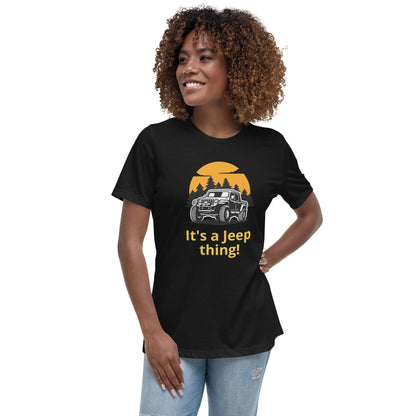 Liberty & Lead Apparel Black / S It's A Jeep Thing - Ladies Relaxed Tee