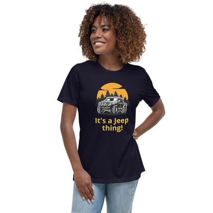 Liberty & Lead Apparel Navy / S It's A Jeep Thing - Ladies Relaxed Tee