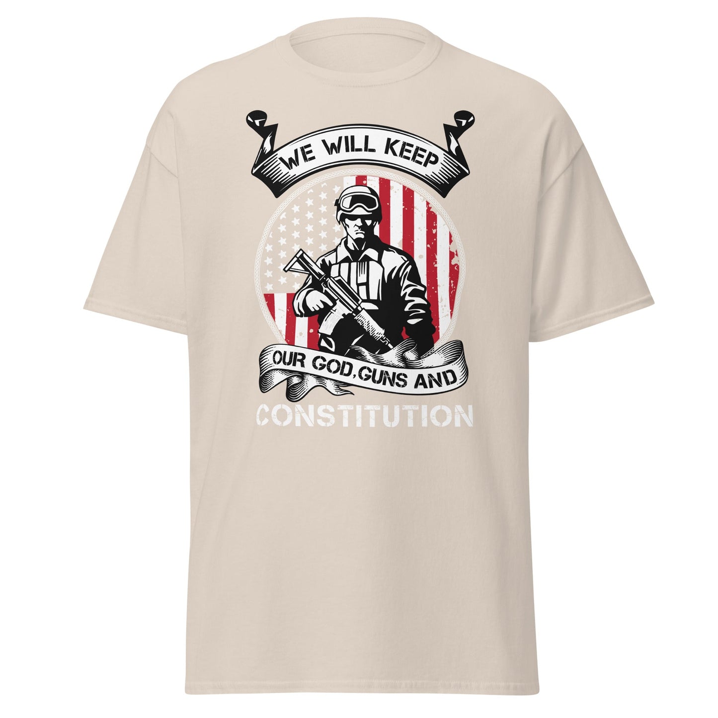 Liberty & Lead Apparel Natural / S Keep Our Guns - Men's Classic Tee