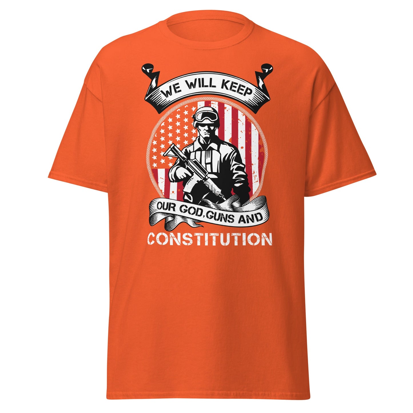 Liberty & Lead Apparel Orange / S Keep Our Guns - Men's Classic Tee