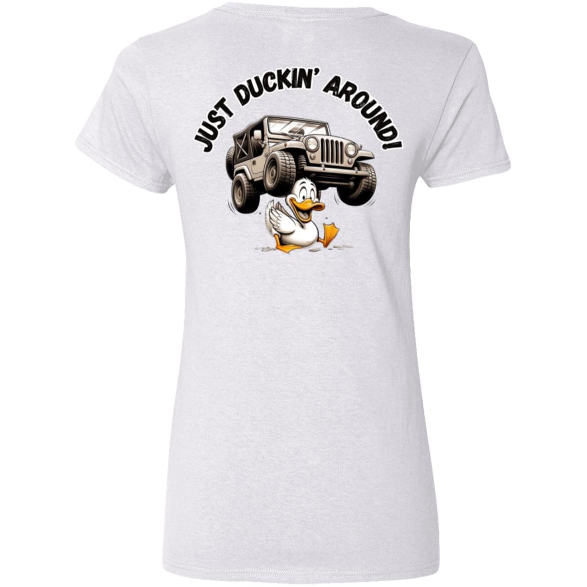 Liberty & Lead Apparel Apparel Liberty & Lead Apparel Just Duckin' Around Jeep Lovers V-Neck Ladies Tee