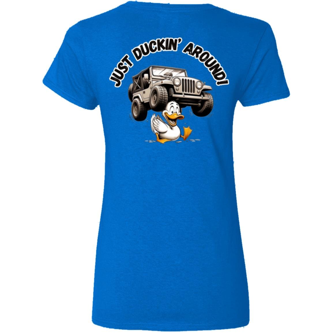 Liberty & Lead Apparel Apparel Liberty & Lead Apparel Just Duckin' Around Jeep Lovers V-Neck Ladies Tee