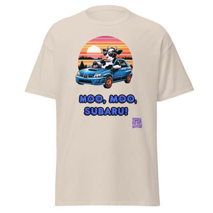 Liberty & Lead Apparel Apparel Natural / S Liberty & Lead Apparel Moo Moo Subaru Lover Men's Classic Tee