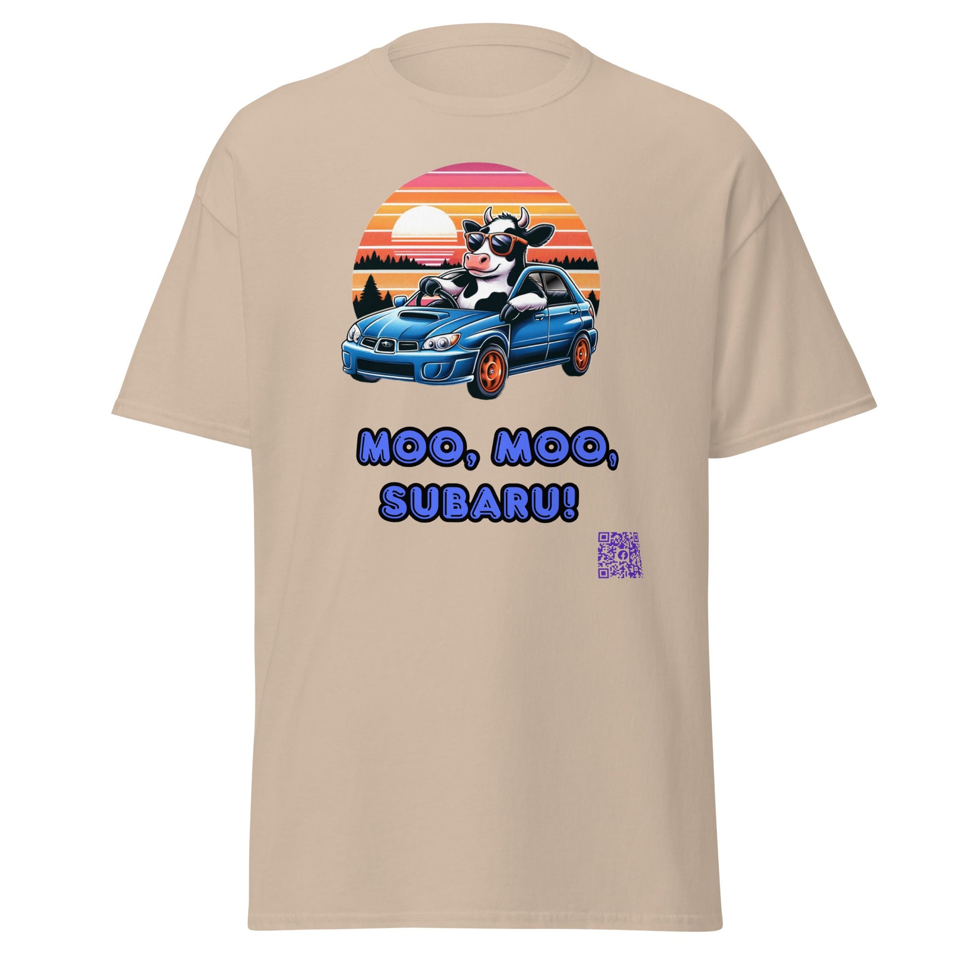 Liberty & Lead Apparel Apparel Sand / S Liberty & Lead Apparel Moo Moo Subaru Lover Men's Classic Tee