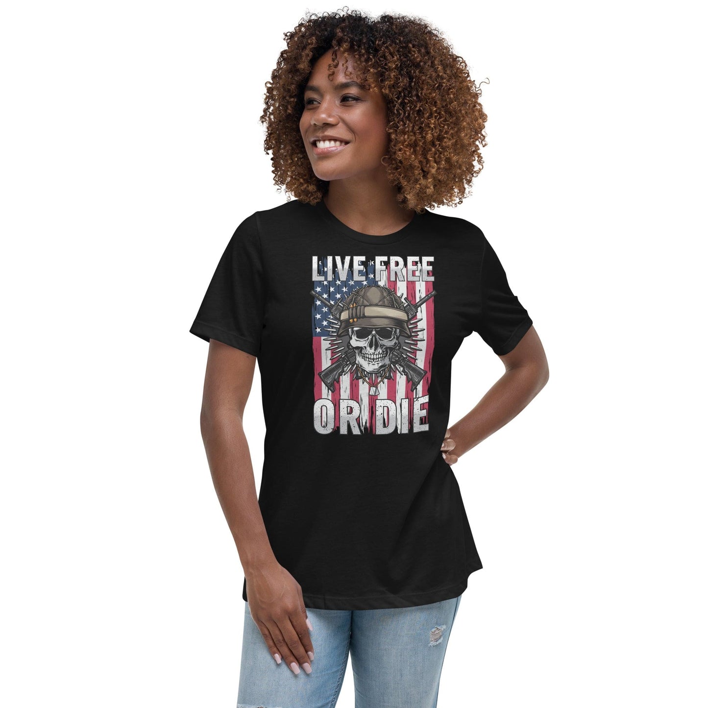 Liberty & Lead Apparel Black / S Live Free - Ladies Relaxed Tee