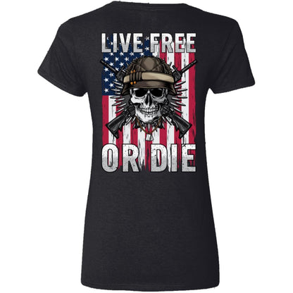 Liberty & Lead Apparel Apparel Live Free or Die - Ladies V-Neck Tee