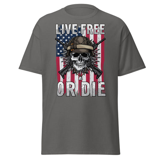 Liberty & Lead Apparel Charcoal / S Live Free or Die - Men's Classic Tee