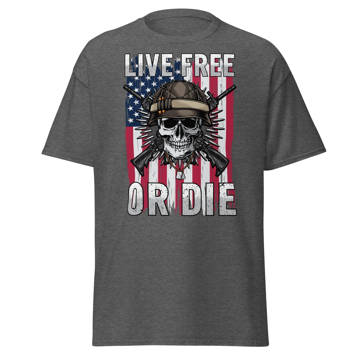 Liberty & Lead Apparel Dark Heather / S Live Free or Die - Men's Classic Tee