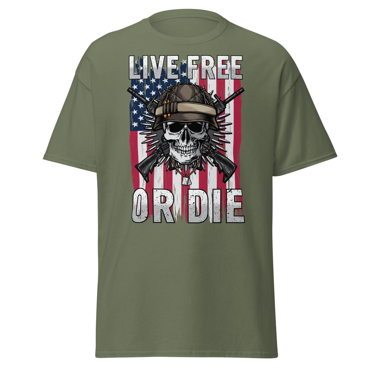 Liberty & Lead Apparel Military Green / S Live Free or Die - Men's Classic Tee