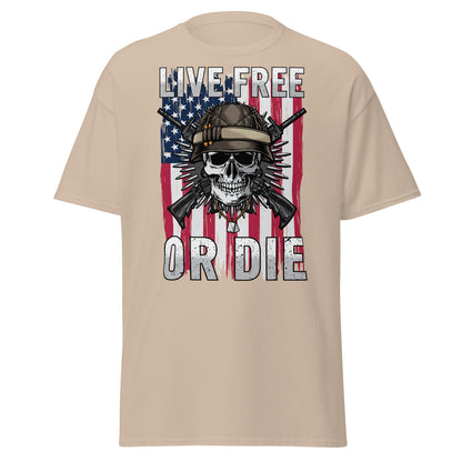 Liberty & Lead Apparel Sand / S Live Free or Die - Men's Classic Tee