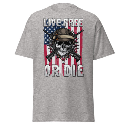 Liberty & Lead Apparel Sport Grey / S Live Free or Die - Men's Classic Tee