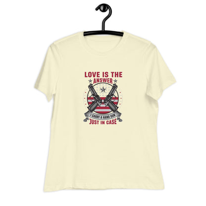 Liberty & Lead Apparel Love is The Answer - Ladies Relaxed Tee