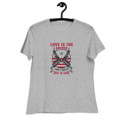 Liberty & Lead Apparel Love is The Answer - Ladies Relaxed Tee