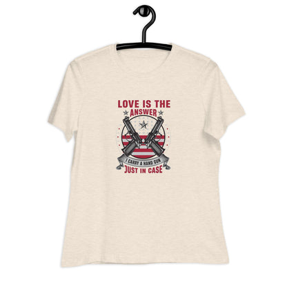 Liberty & Lead Apparel Love is The Answer - Ladies Relaxed Tee