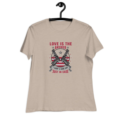 Liberty & Lead Apparel Love is The Answer - Ladies Relaxed Tee