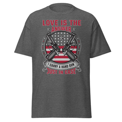 Liberty & Lead Apparel Dark Heather / S Love is the Answer - Men's Classic Tee