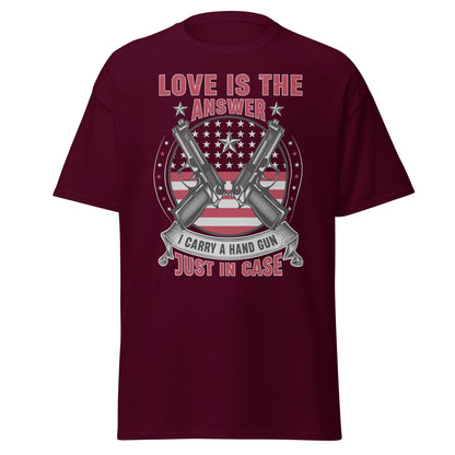 Liberty & Lead Apparel Maroon / S Love is the Answer - Men's Classic Tee