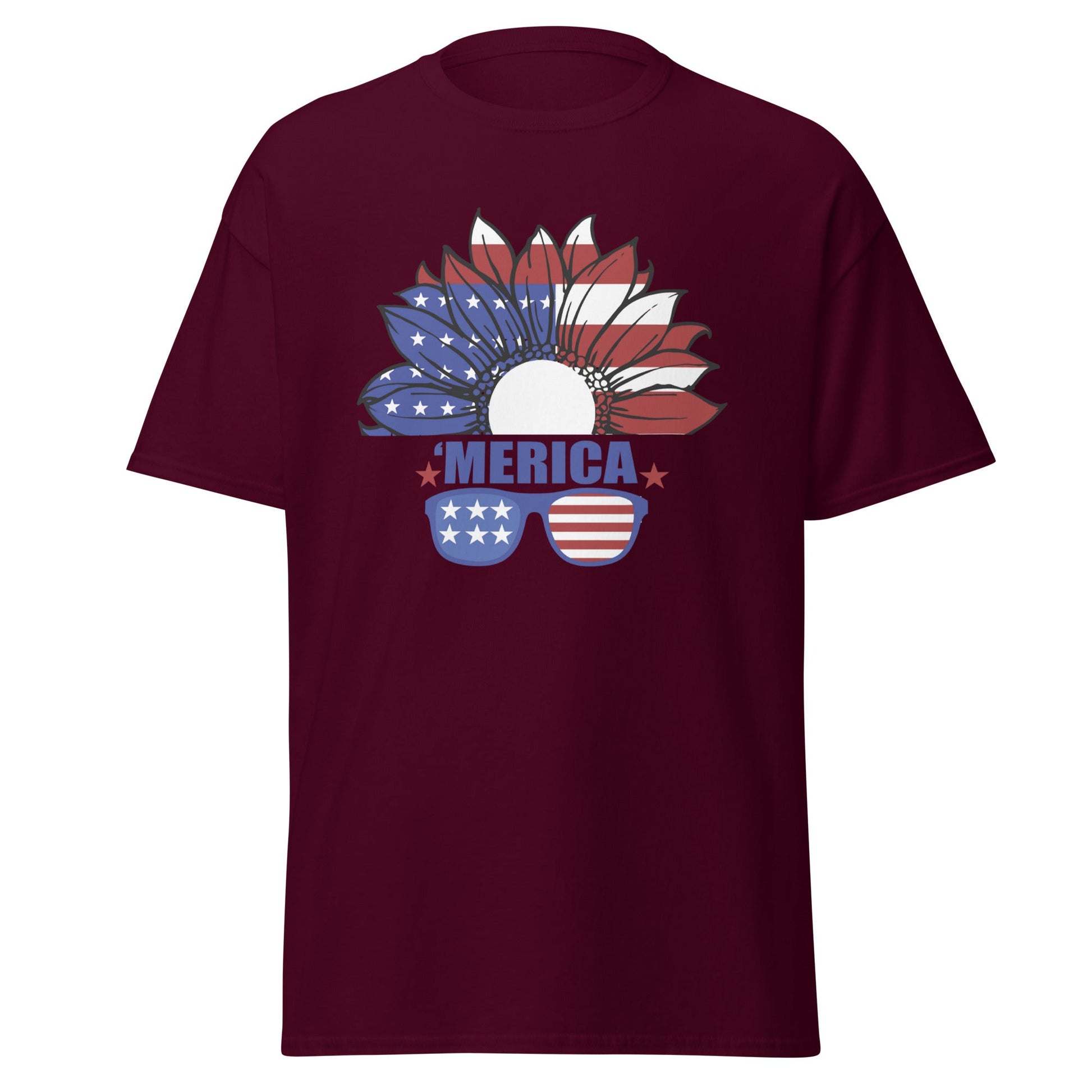 Liberty & Lead Apparel Maroon / S Merica - Men's Classic Tee