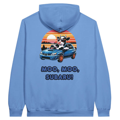 Liberty & Lead Apparel Print Material Carolina Blue / S Moo Moo Subaru Subie Lovers Funny Cow - Unisex Hoodie