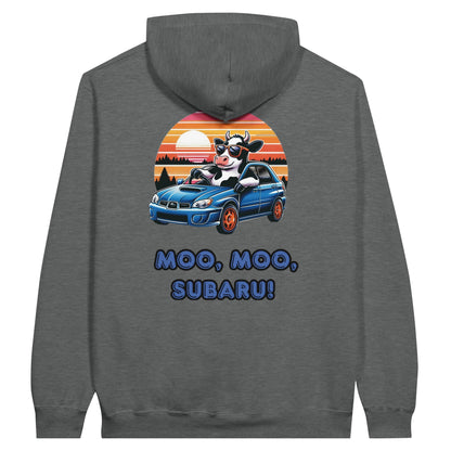 Liberty & Lead Apparel Print Material Graphite Heather / S Moo Moo Subaru Subie Lovers Funny Cow - Unisex Hoodie