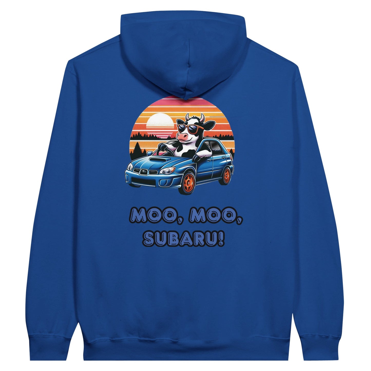 Liberty & Lead Apparel Print Material Royal / S Moo Moo Subaru Subie Lovers Funny Cow - Unisex Hoodie