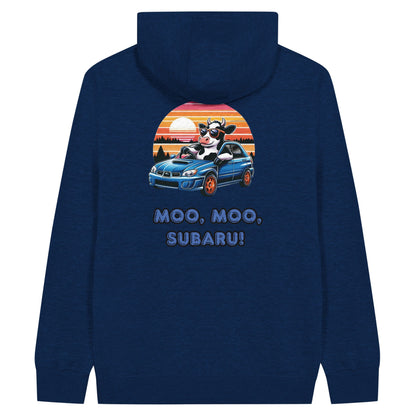 Liberty & Lead Apparel Print Material Navy / S Moo Moo Subaru Subie Lovers Funny Cow - Unisex Zip Hoodies