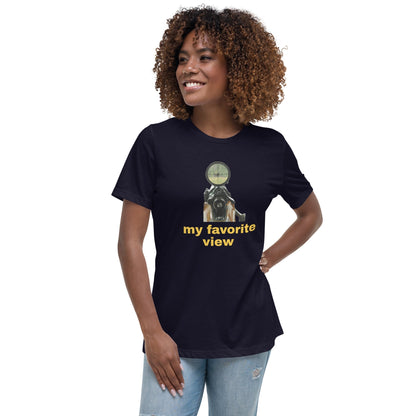 Liberty & Lead Apparel Navy / S My Favorite View - Ladies Relaxed Tee