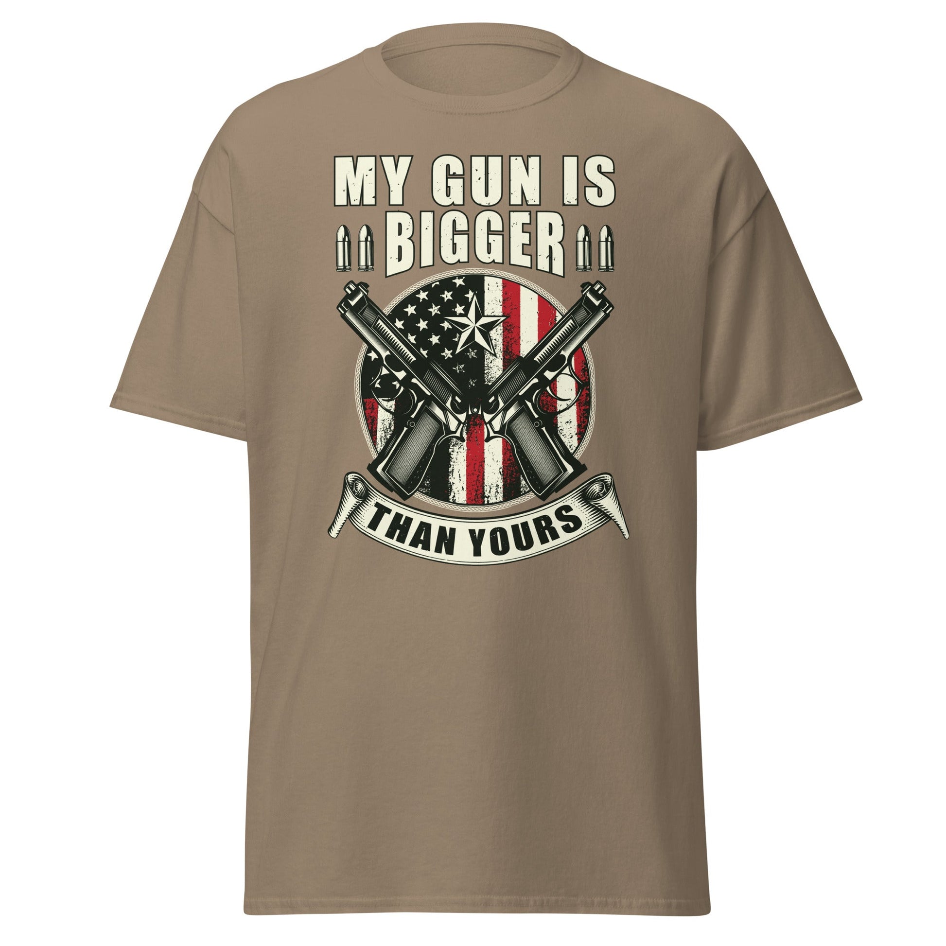 Liberty & Lead Apparel Brown Savana / S My Gun is Bigger - Men's Classic Tee