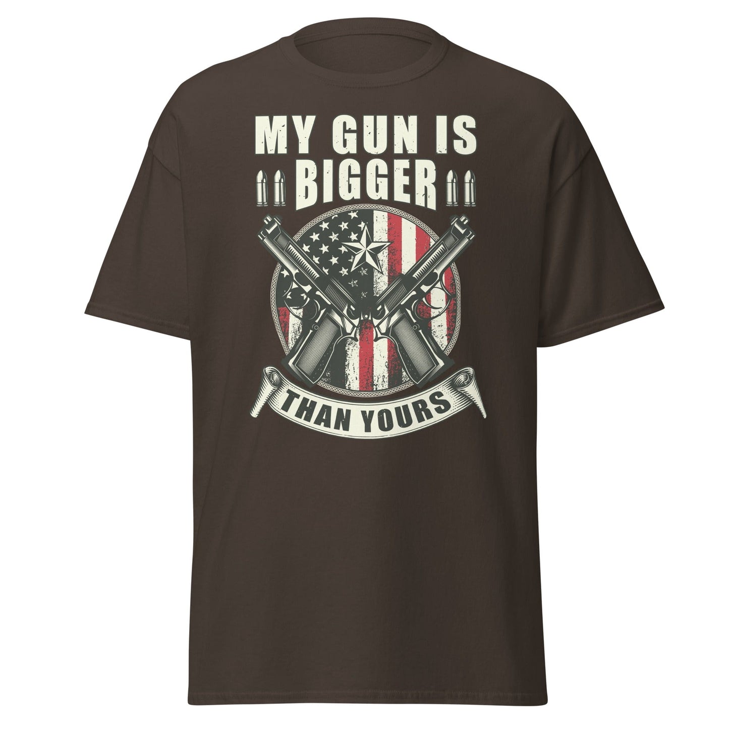 Liberty & Lead Apparel Dark Chocolate / S My Gun is Bigger - Men's Classic Tee