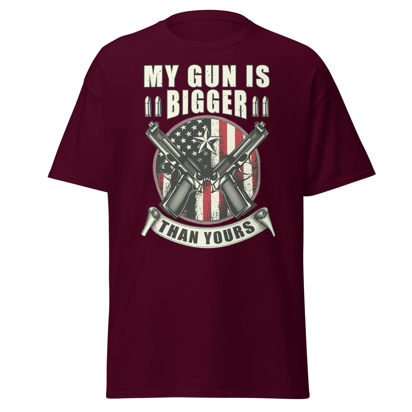 Liberty & Lead Apparel Maroon / S My Gun is Bigger - Men's Classic Tee