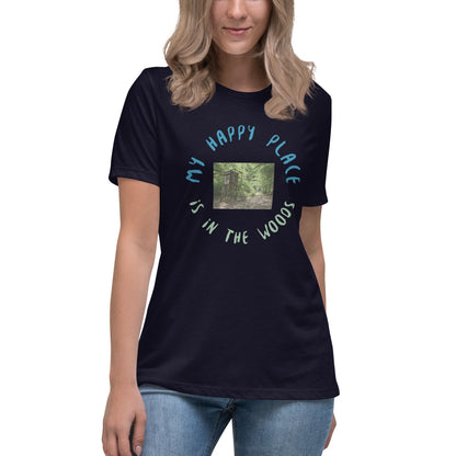 Liberty & Lead Apparel Navy / S My Happy Place - Ladies Relaxed Tee