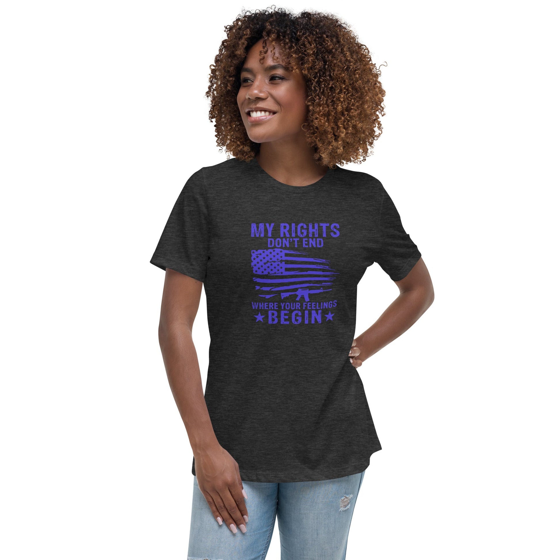 Liberty & Lead Apparel Dark Grey Heather / S My Rights 2 - Ladies Relaxed Tee