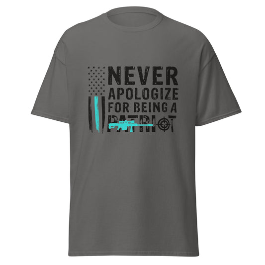 Liberty & Lead Apparel Charcoal / S Never Apologize 2 - Men's Classic Tee