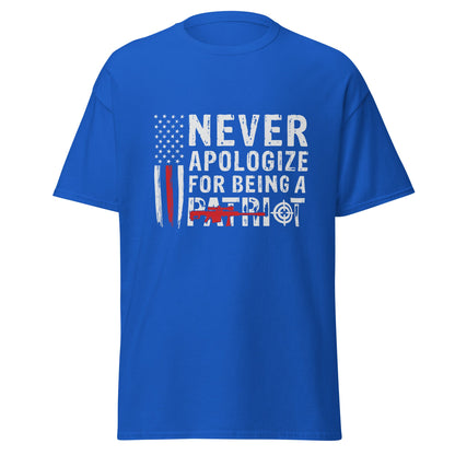 Liberty & Lead Apparel Royal / S Never Apologize 2 - Men's Classic Tee