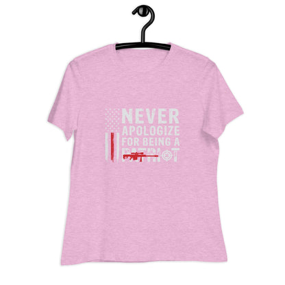 Liberty & Lead Apparel Never Apologize - Ladies Relaxed Tee