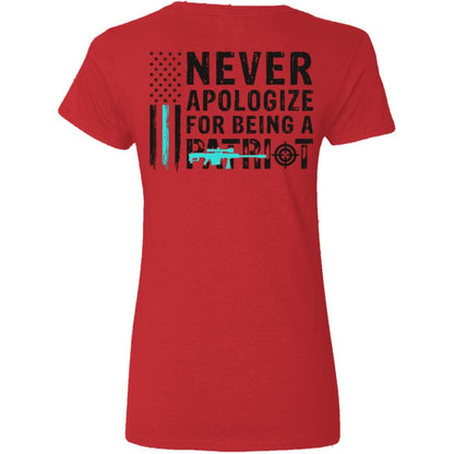 Liberty & Lead Apparel Apparel Never Apologize - Ladies V-Neck Tee