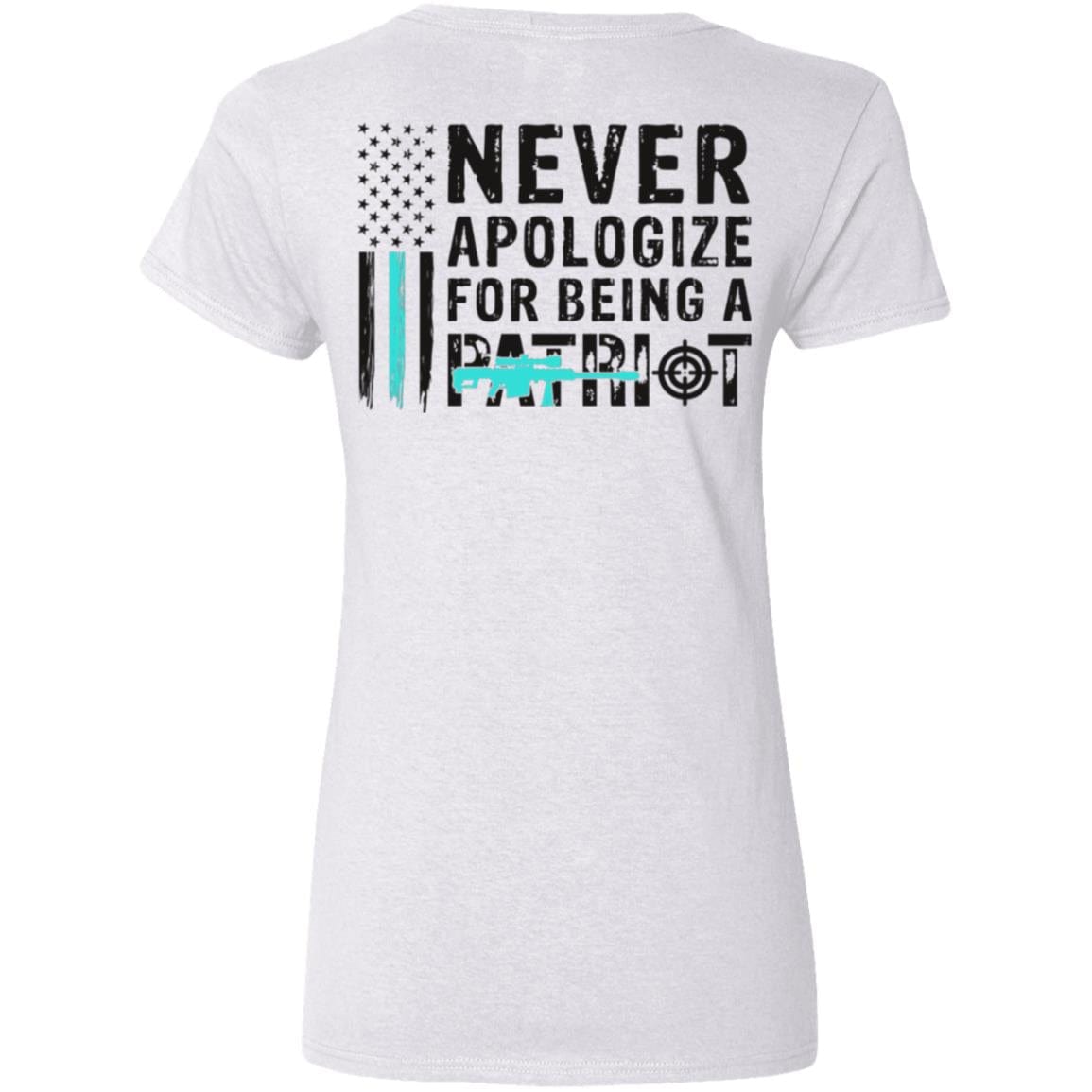 Liberty & Lead Apparel Apparel Never Apologize - Ladies V-Neck Tee