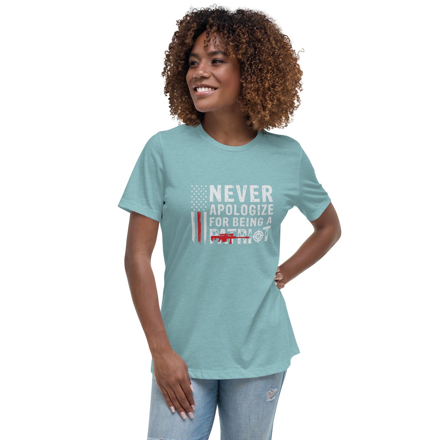 Liberty & Lead Apparel Heather Blue Lagoon / S Never Apologize