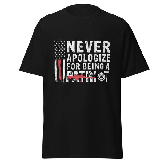 Liberty & Lead Apparel Black / S Never Apologize - Men's Classic Tee