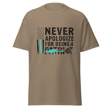 Liberty & Lead Apparel Brown Savana / S Never Apologize - Men's Classic Tee