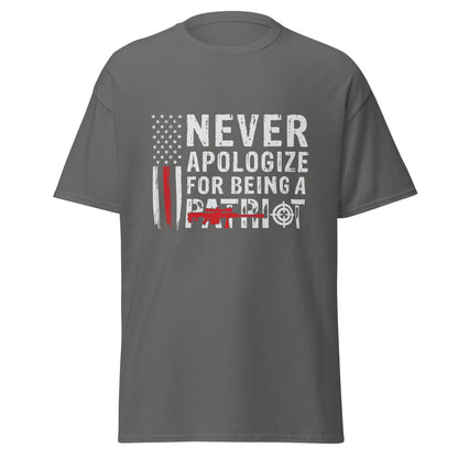 Liberty & Lead Apparel Charcoal / S Never Apologize - Men's Classic Tee