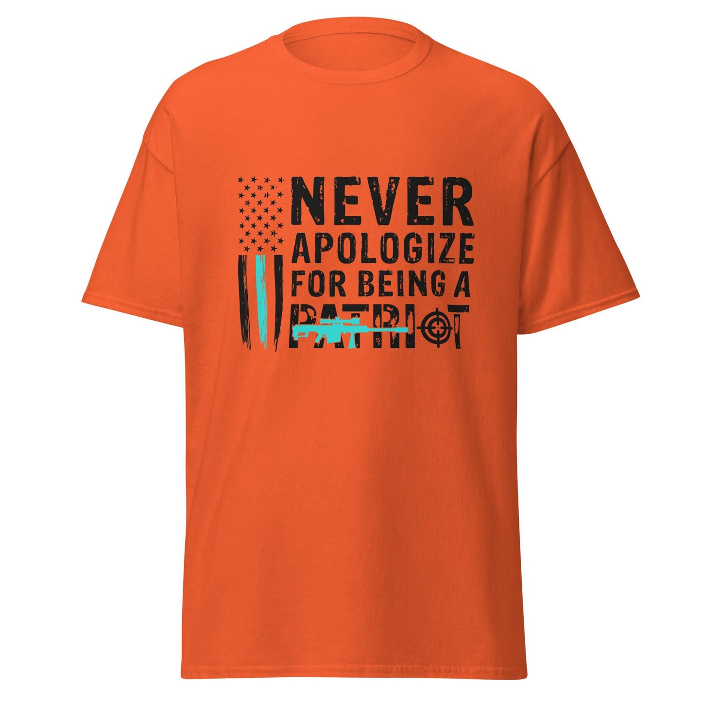 Liberty & Lead Apparel Orange / S Never Apologize - Men's Classic Tee