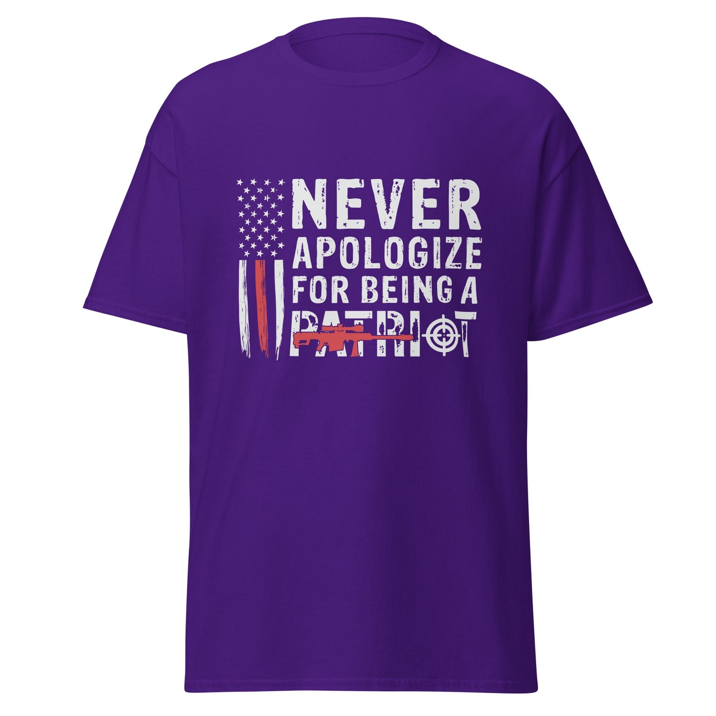 Liberty & Lead Apparel Purple / S Never Apologize - Men's Classic Tee