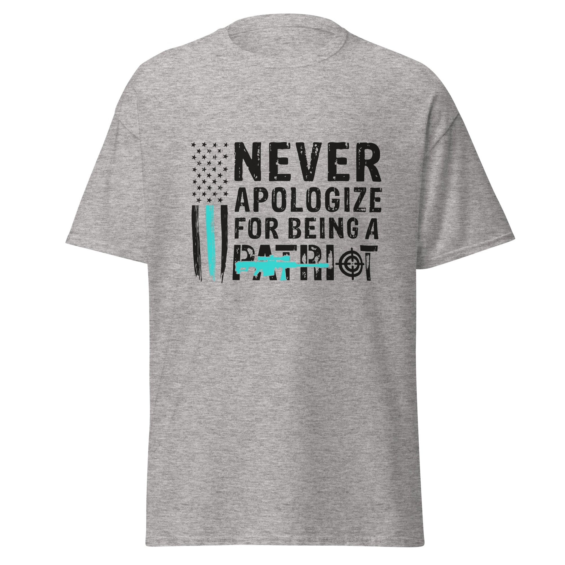 Liberty & Lead Apparel Sport Grey / S Never Apologize - Men's Classic Tee