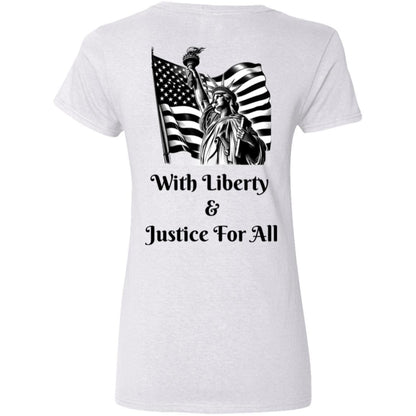 Liberty & Lead Apparel Apparel Pledge of Allegiance - Ladies V-Neck Tee