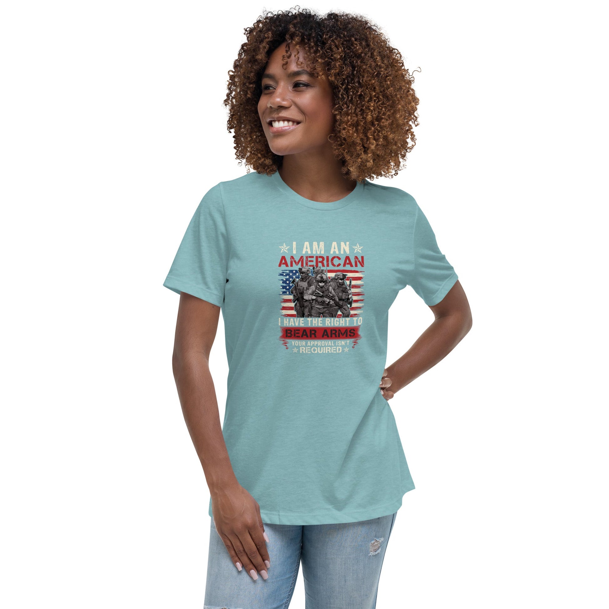 Liberty & Lead Apparel Heather Blue Lagoon / S Right To Bear Arms