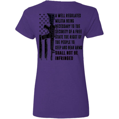 Liberty & Lead Apparel Apparel Shall Not Be Infringed - Ladies V-Neck Tee