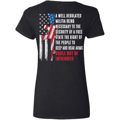 Liberty & Lead Apparel Apparel Shall Not Be Infringed - Ladies V-Neck Tee